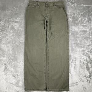 Timberland Military Green 100% Cotton Den Straight Leg Pants Size 36/32